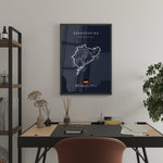 Load image into Gallery viewer, Nürburgring (Nordschleife + Grand Prix Circuit) - Racetrack Poster Print
