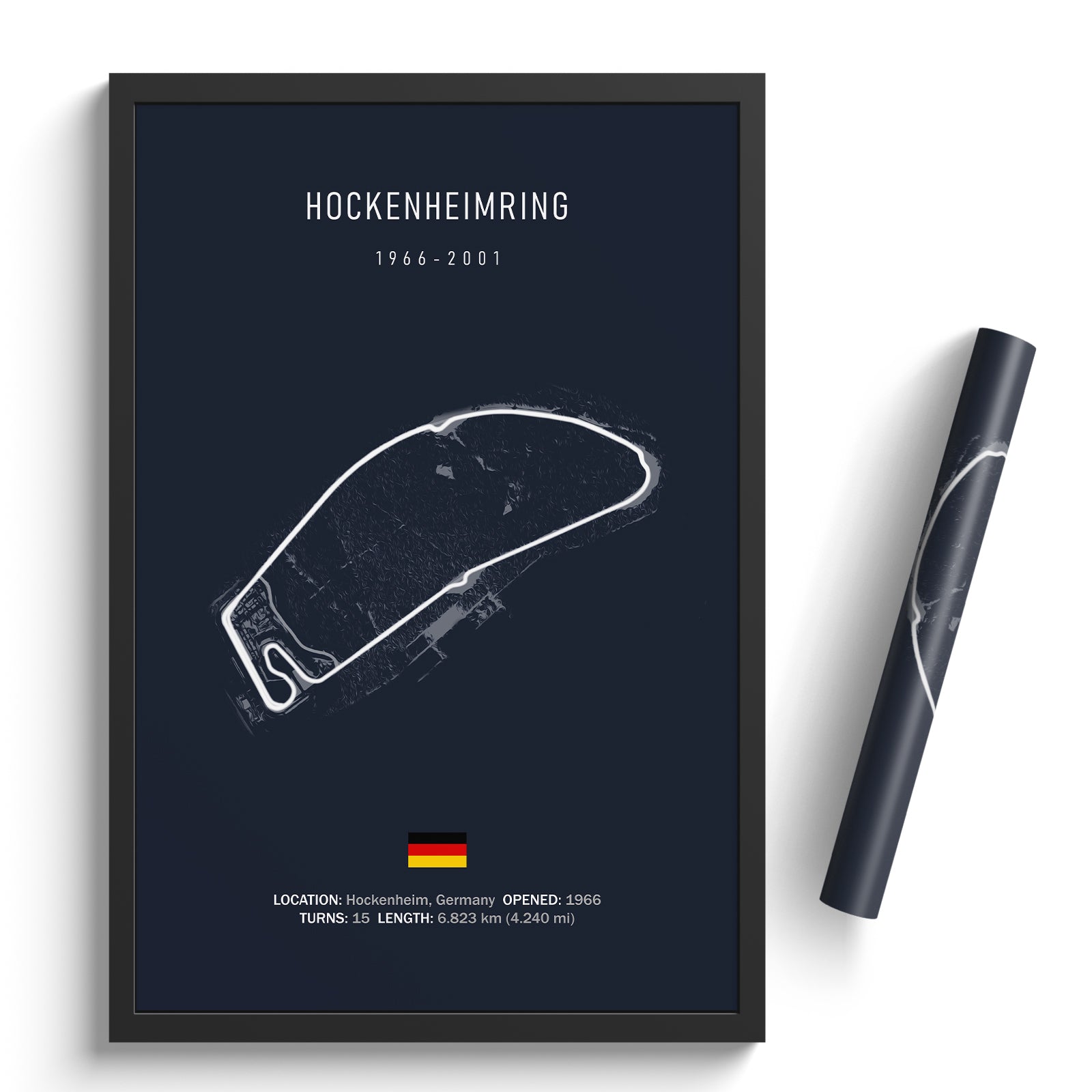 Hockenheimring 1966 - 2001 - Racetrack Print