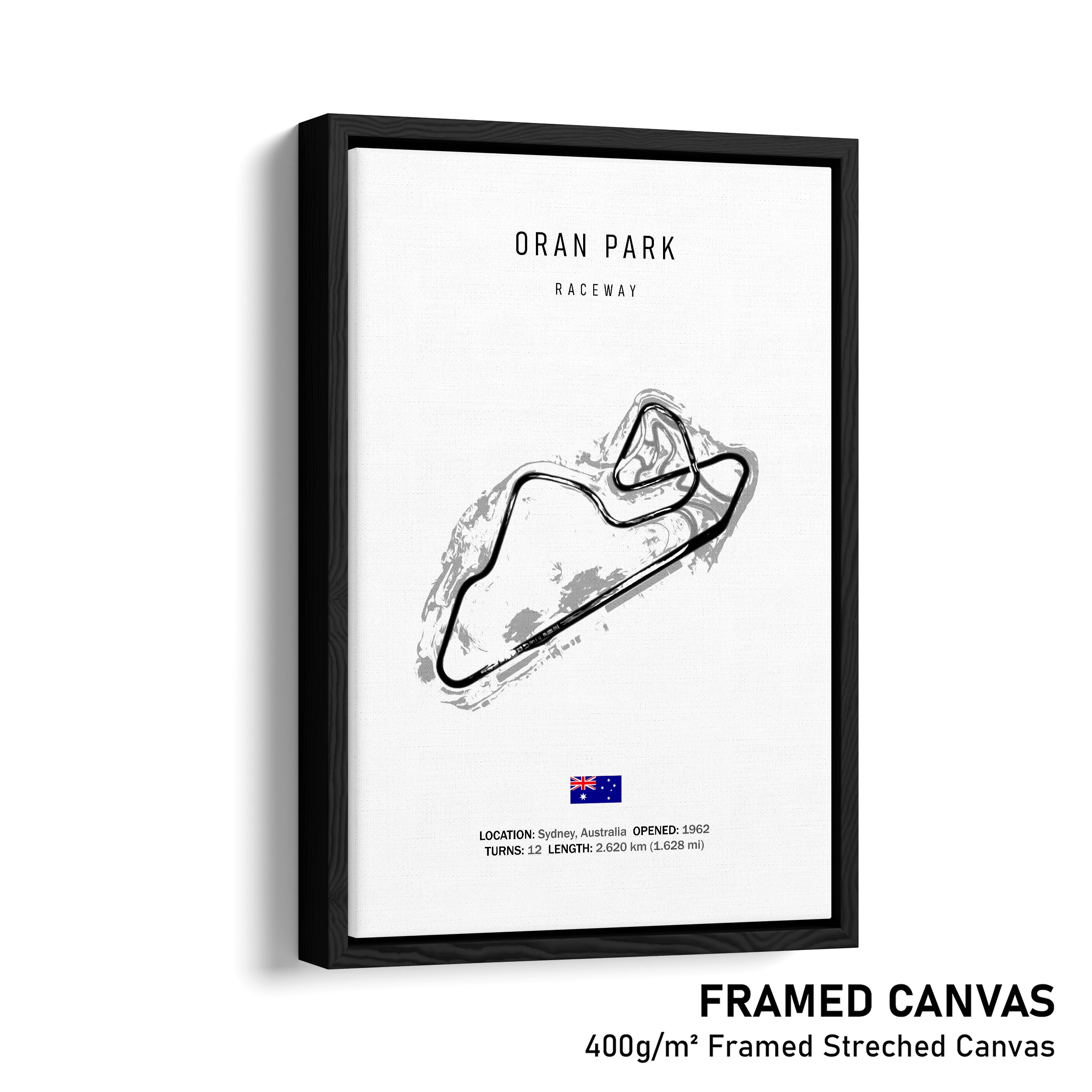 Oran Park Raceway Racetrack Print Illustrated Tracks