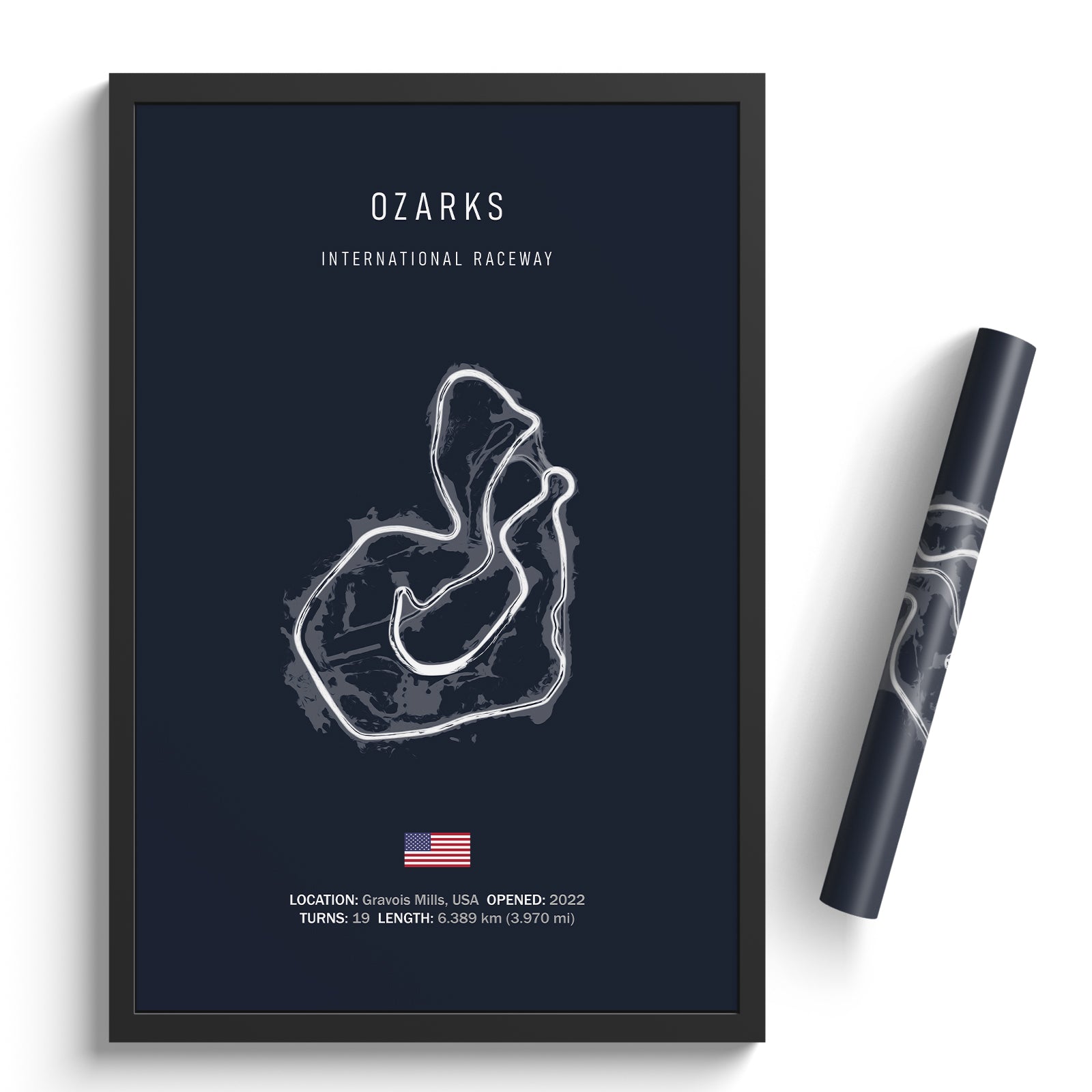 Ozarks International Raceway - Racetrack Print
