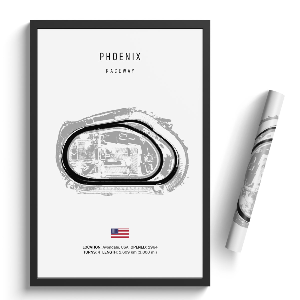 Phoenix Raceway - Racetrack Print – Illustrated Tracks