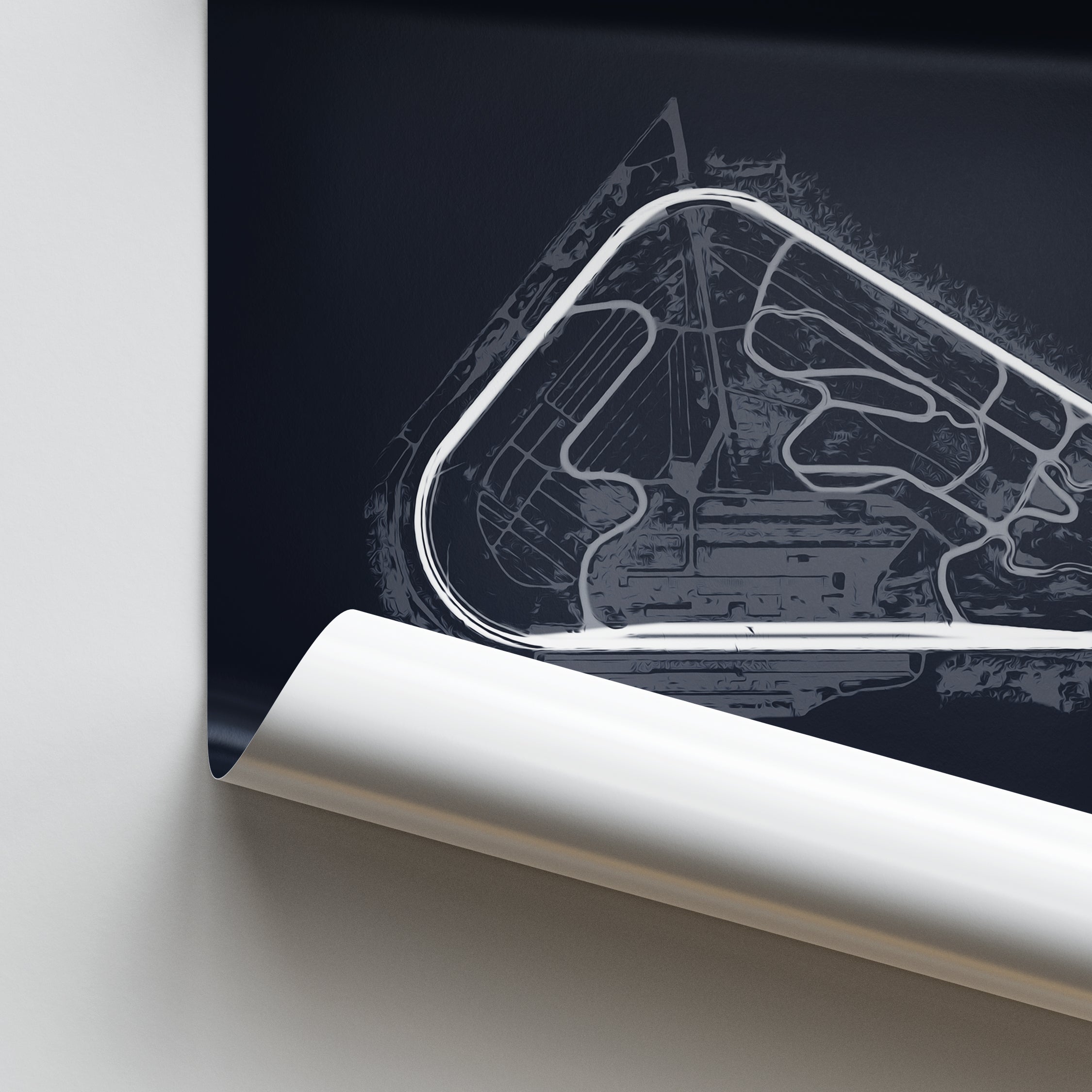Pocono Raceway Poster Pocono Raceway - Racetrack Print – Illustrated Tracks