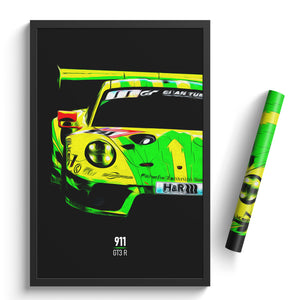 Porsche 911 GT3 R - Race Car Poster Print