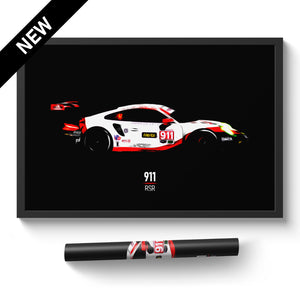 Porsche 911 RSR - Race Car Print