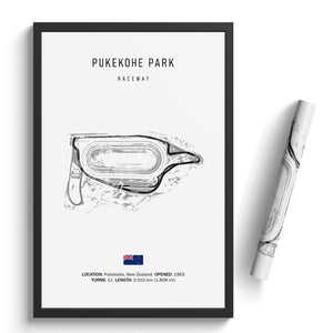 Pukekohe Park Raceway - Racetrack Print