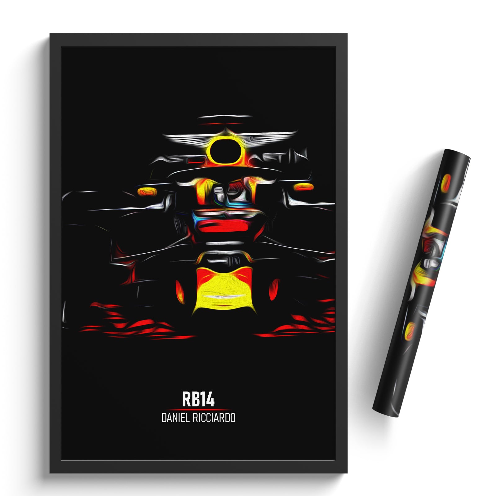 Red Bull RB14, Daniel Ricciardo 2018 - Formula 1 Print