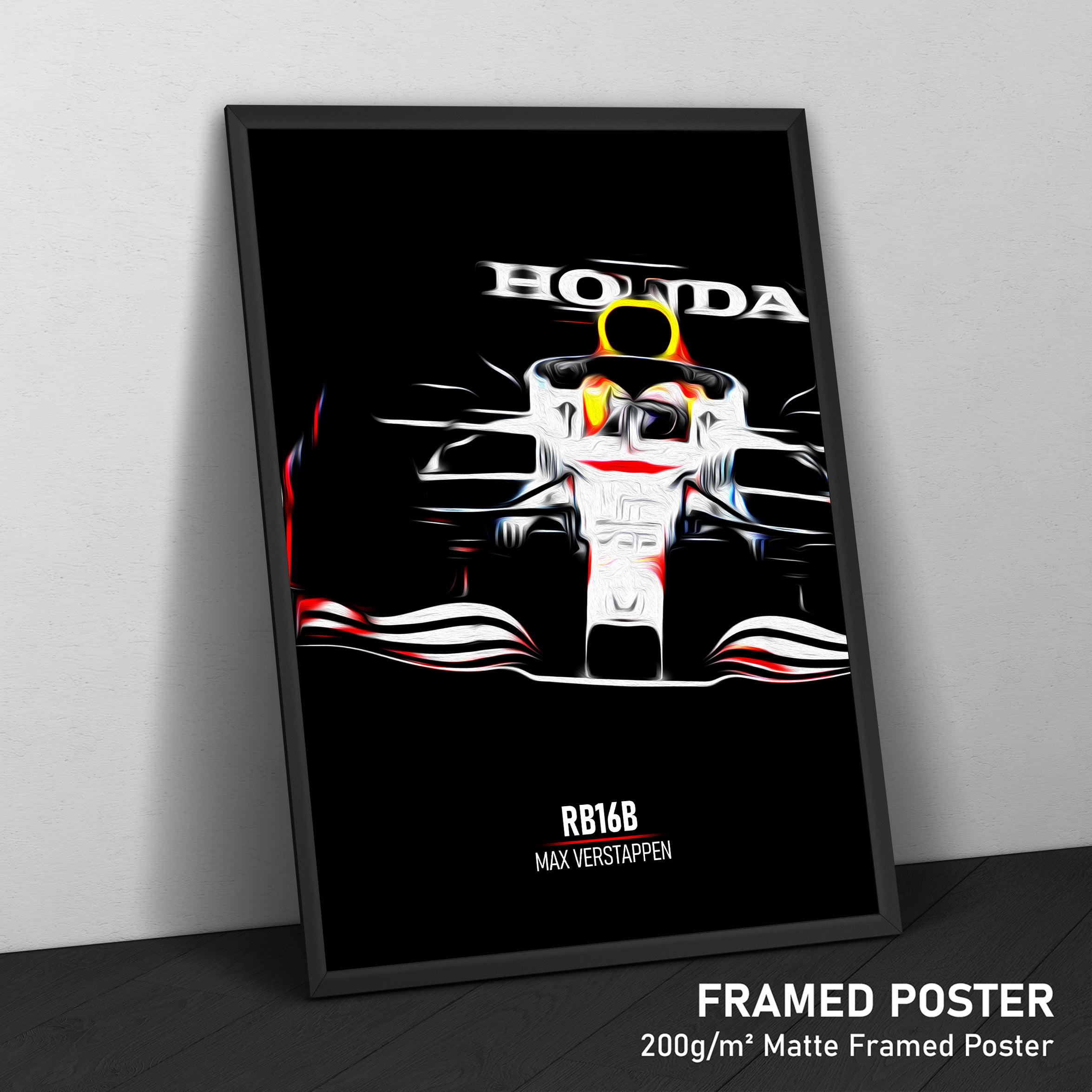 Red Bull RB16B, Max Verstappen 2021 "White" - Formula 1 Print