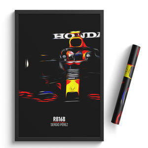 Red Bull RB16B, Sergio Pérez 2021 - Formula 1 Print
