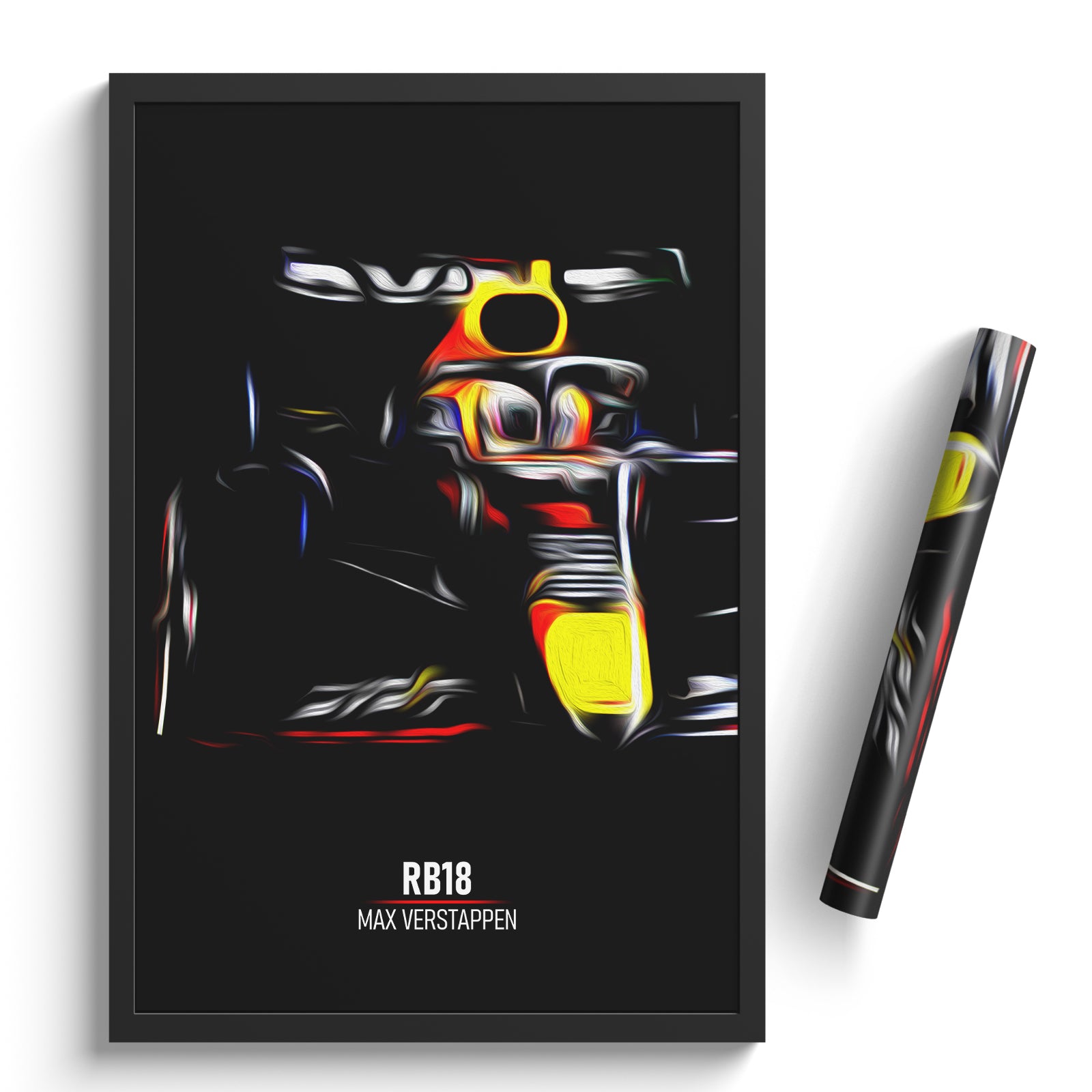 Red Bull RB18, Max Verstappen - Formula 1 Poster Print