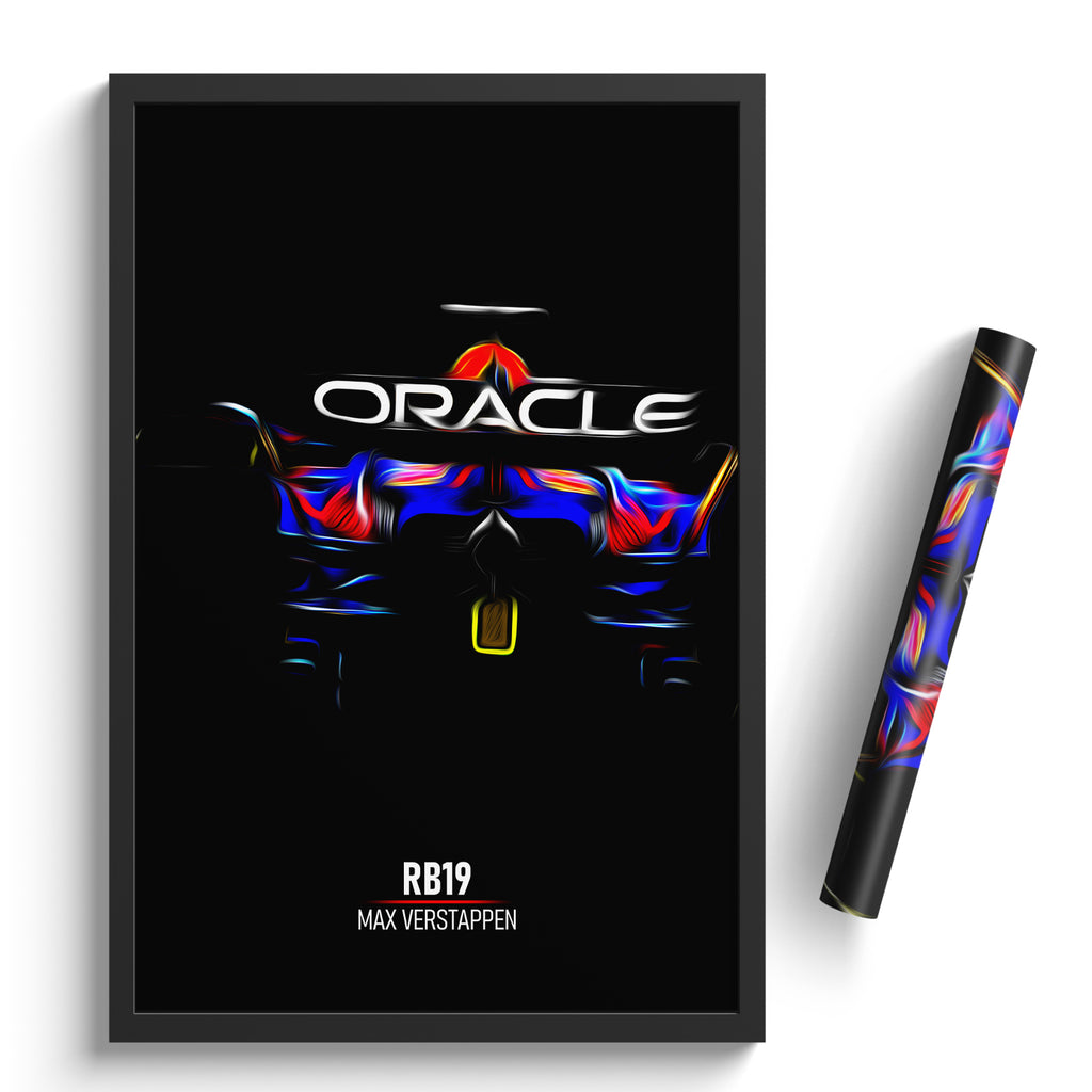 Red Bull RB19, Max Verstappen - Formula 1 Poster Print
