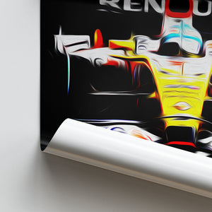 Renault RS28, Fernando Alonso 2008 - Formula 1 Print