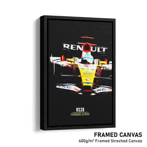 Renault RS28, Fernando Alonso 2008 - Formula 1 Print