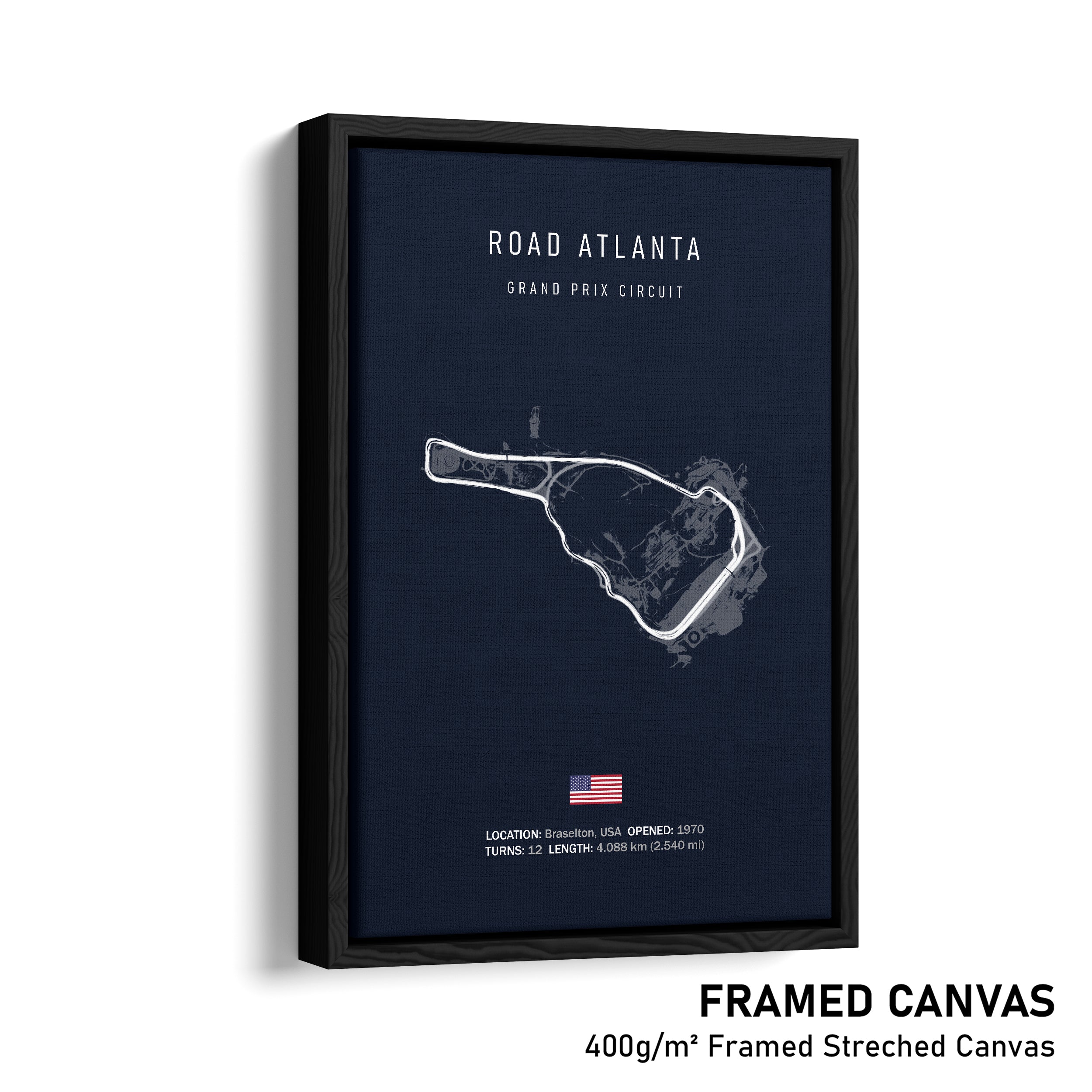 Road Atlanta Racing Line Road Atlanta - Racetrack Print – Illustrated Tracks