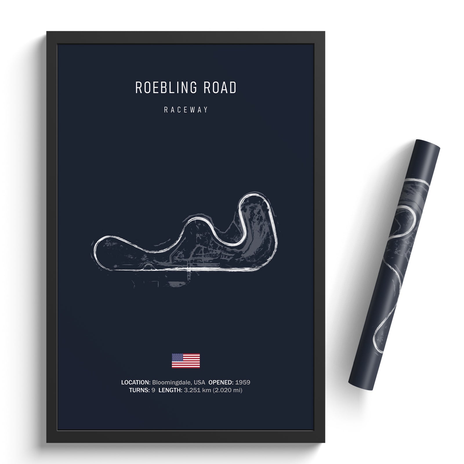Roebling Raceway Roebling Road Raceway - Racetrack Print – Illustrated Tracks