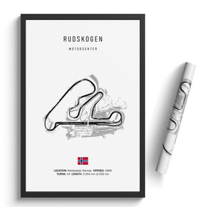 Rudskogen Motorsenter - Racetrack Print