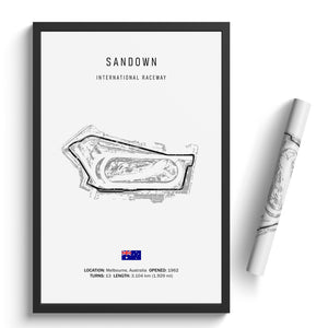 Sandown International Raceway - Racetrack Print