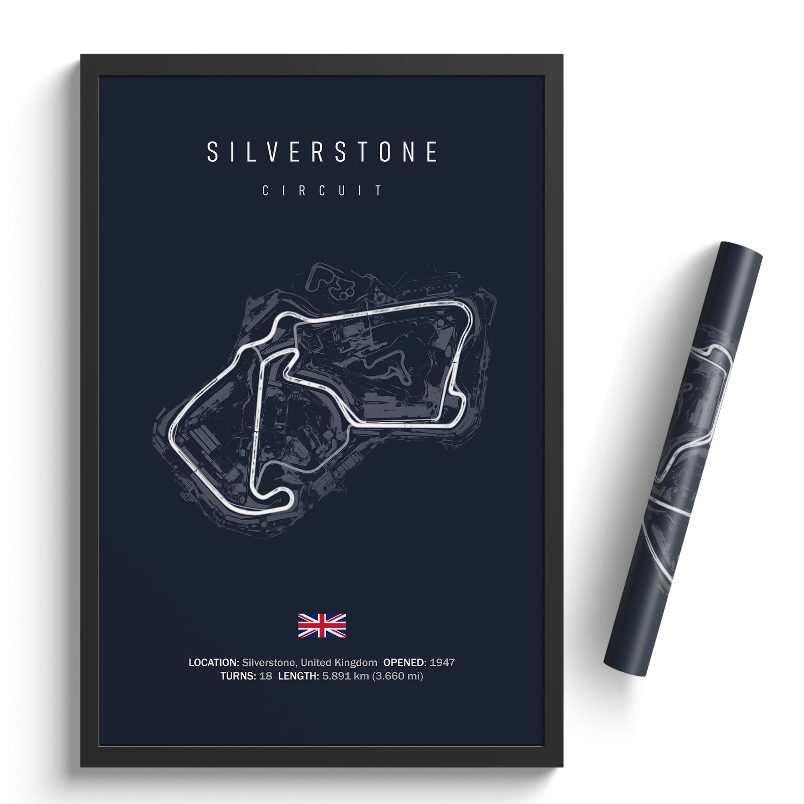 Silverstone Circuit - Racetrack Poster Print