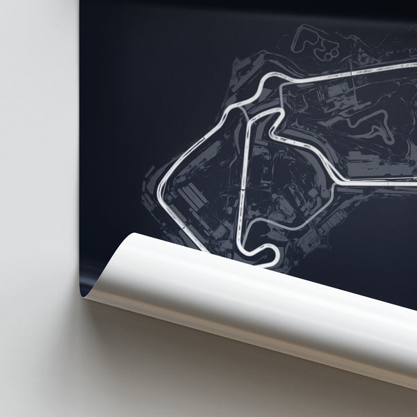Silverstone Print Silverstone Circuit - Racetrack Print – Illustrated Tracks