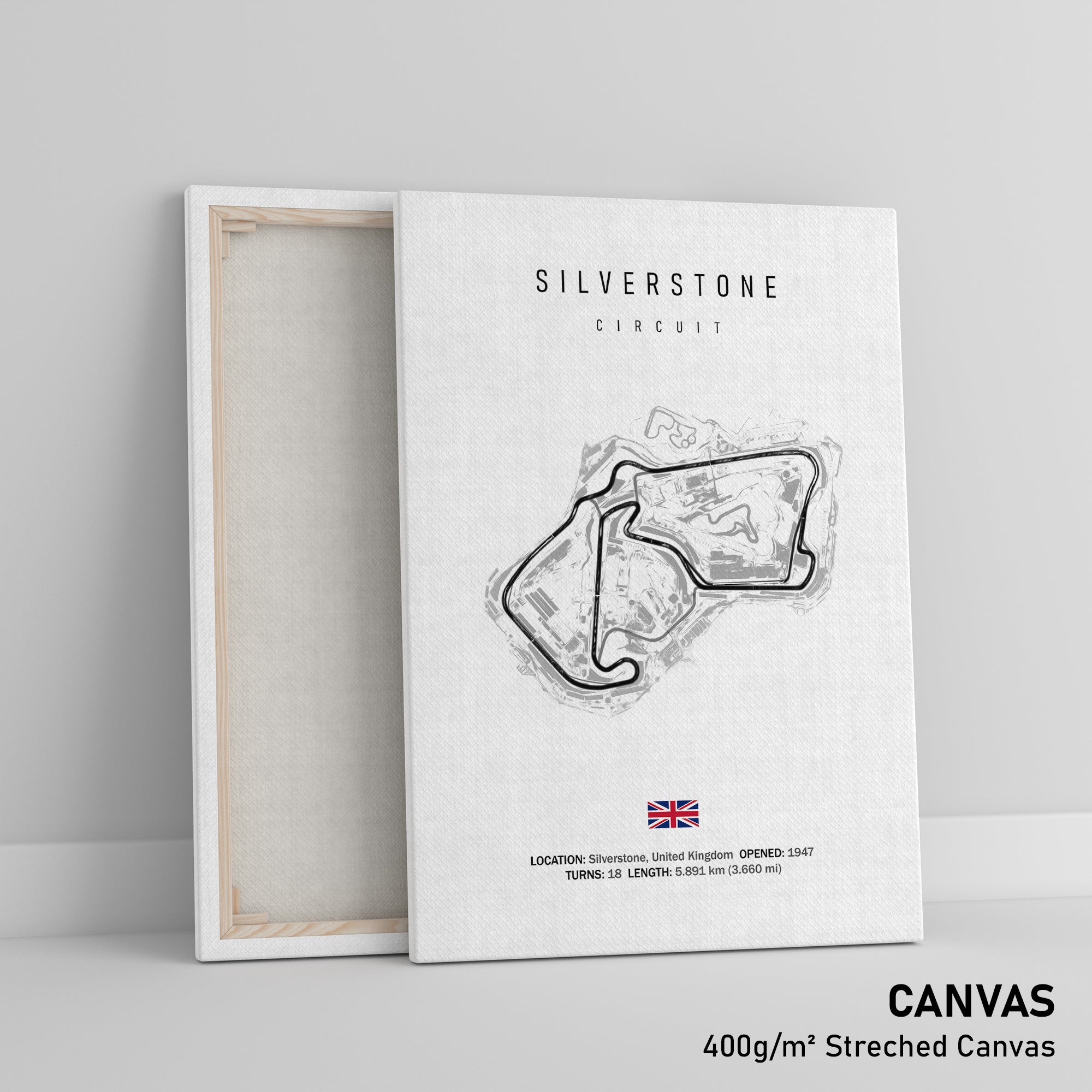Silverstone Print Silverstone Circuit - Racetrack Print – Illustrated Tracks