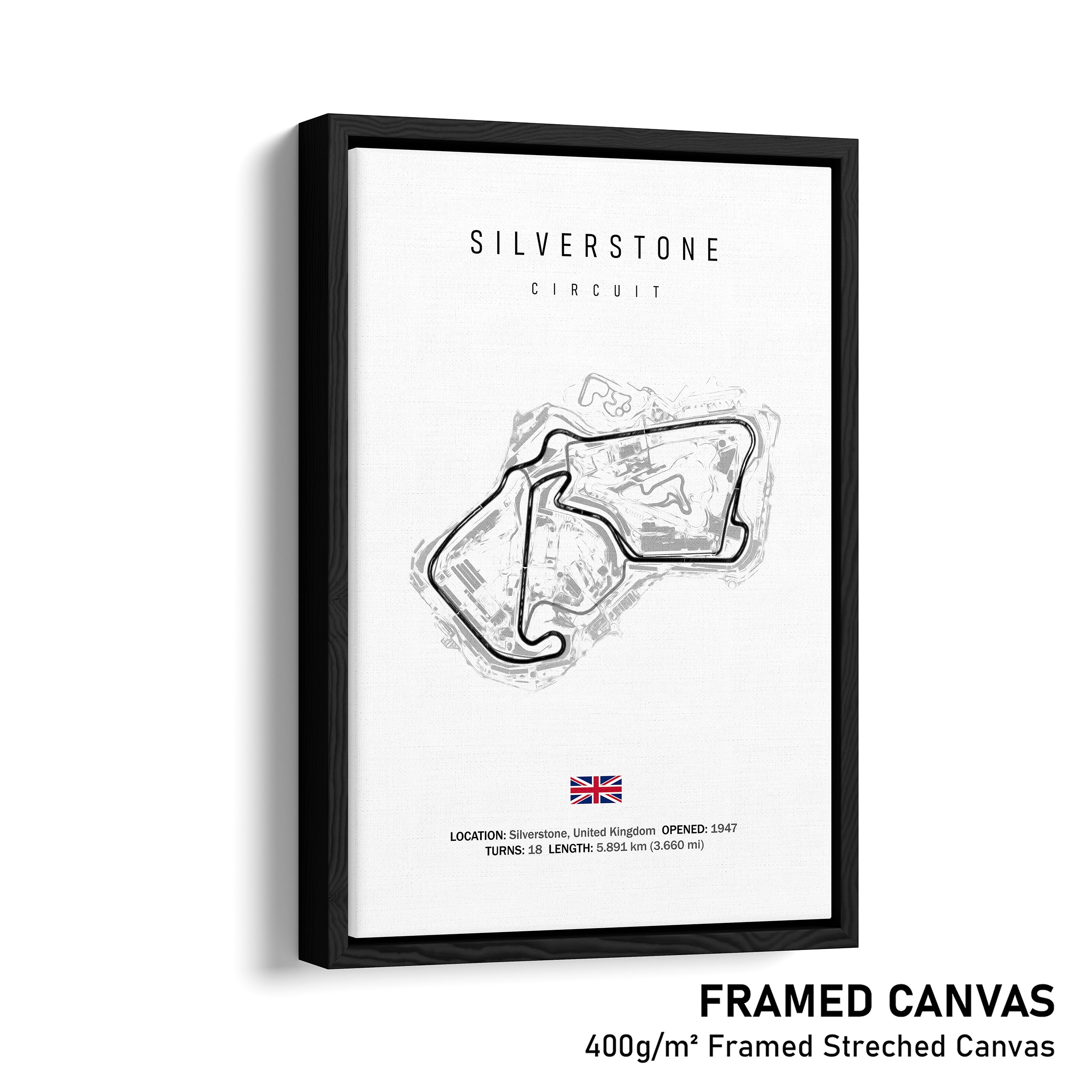 Silverstone Print Silverstone Circuit - Racetrack Print – Illustrated Tracks