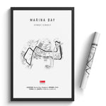 Load image into Gallery viewer, Marina Bay Street Circuit Singapore - Racetrack Print
