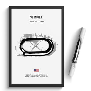 Slinger Super Speedway - Racetrack Print