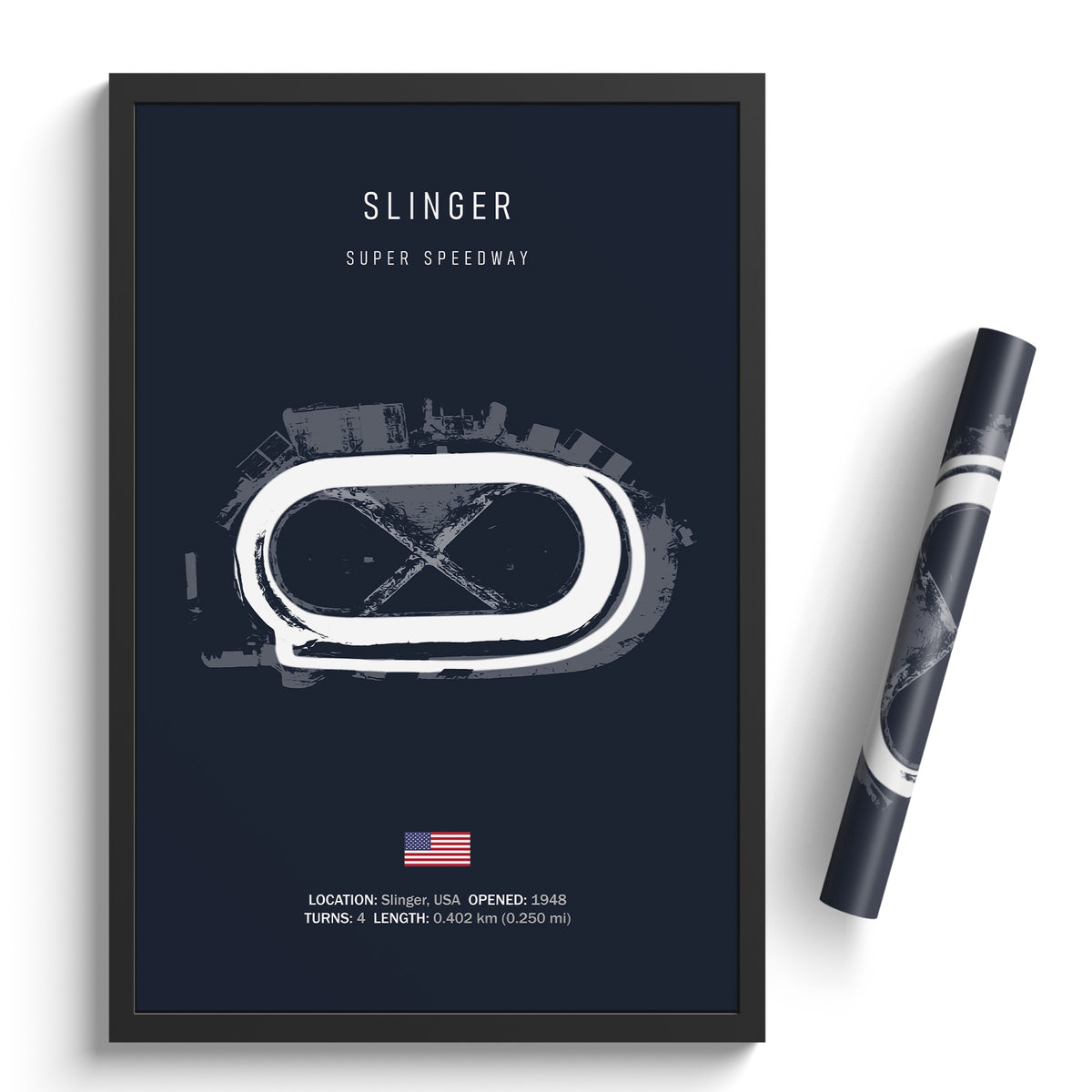 Slinger Super Speedway - Racetrack Print – Illustrated Tracks