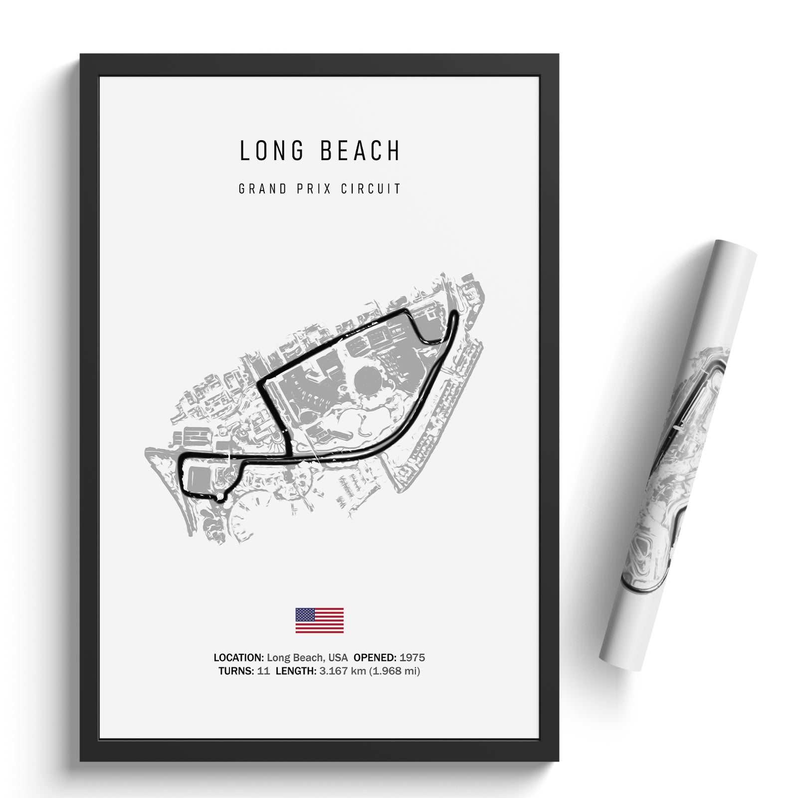 Long Beach Circuit - Racetrack Print