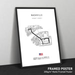 Load image into Gallery viewer, Nashville Street Circuit - Racetrack Print
