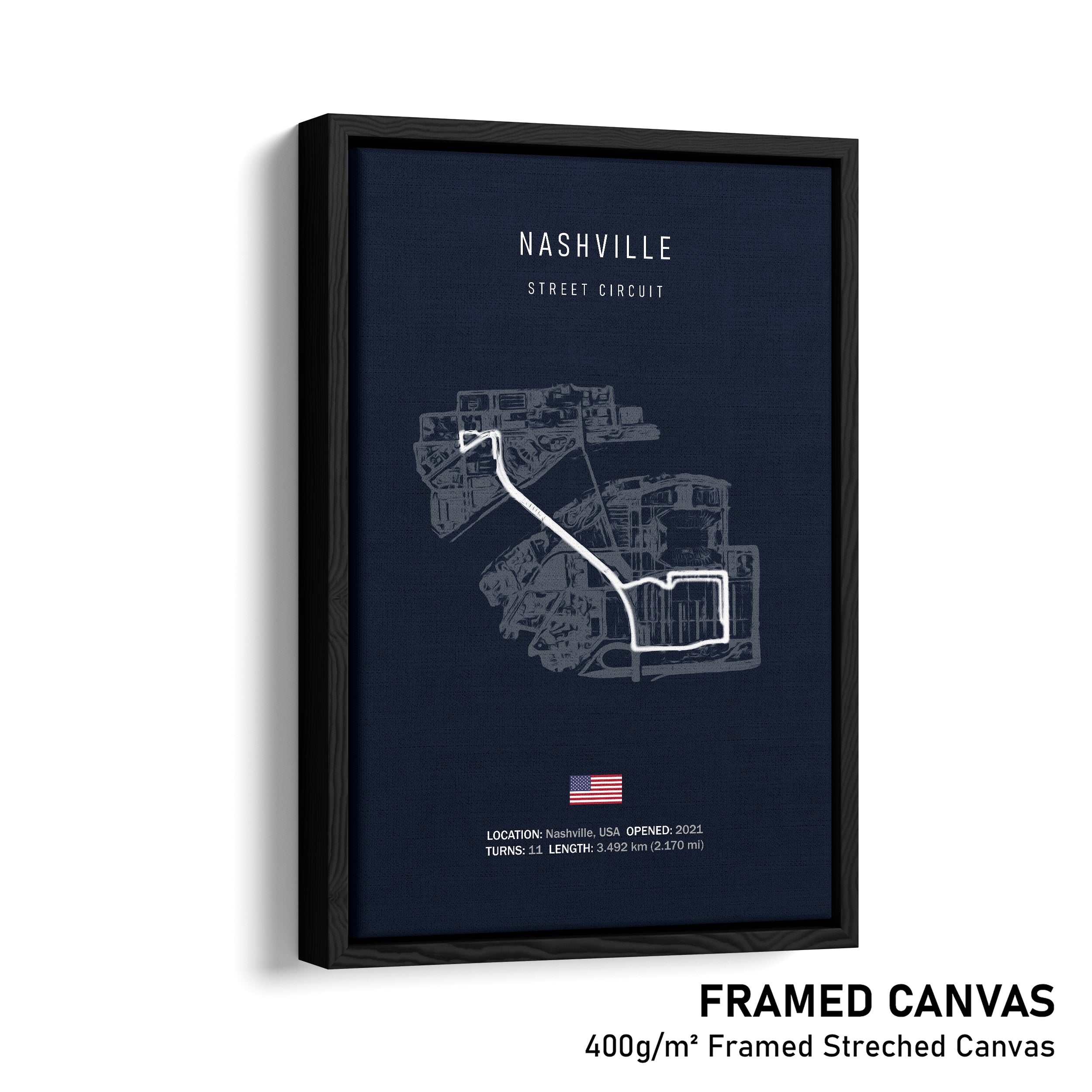 Nashville Street Circuit - Racetrack Print