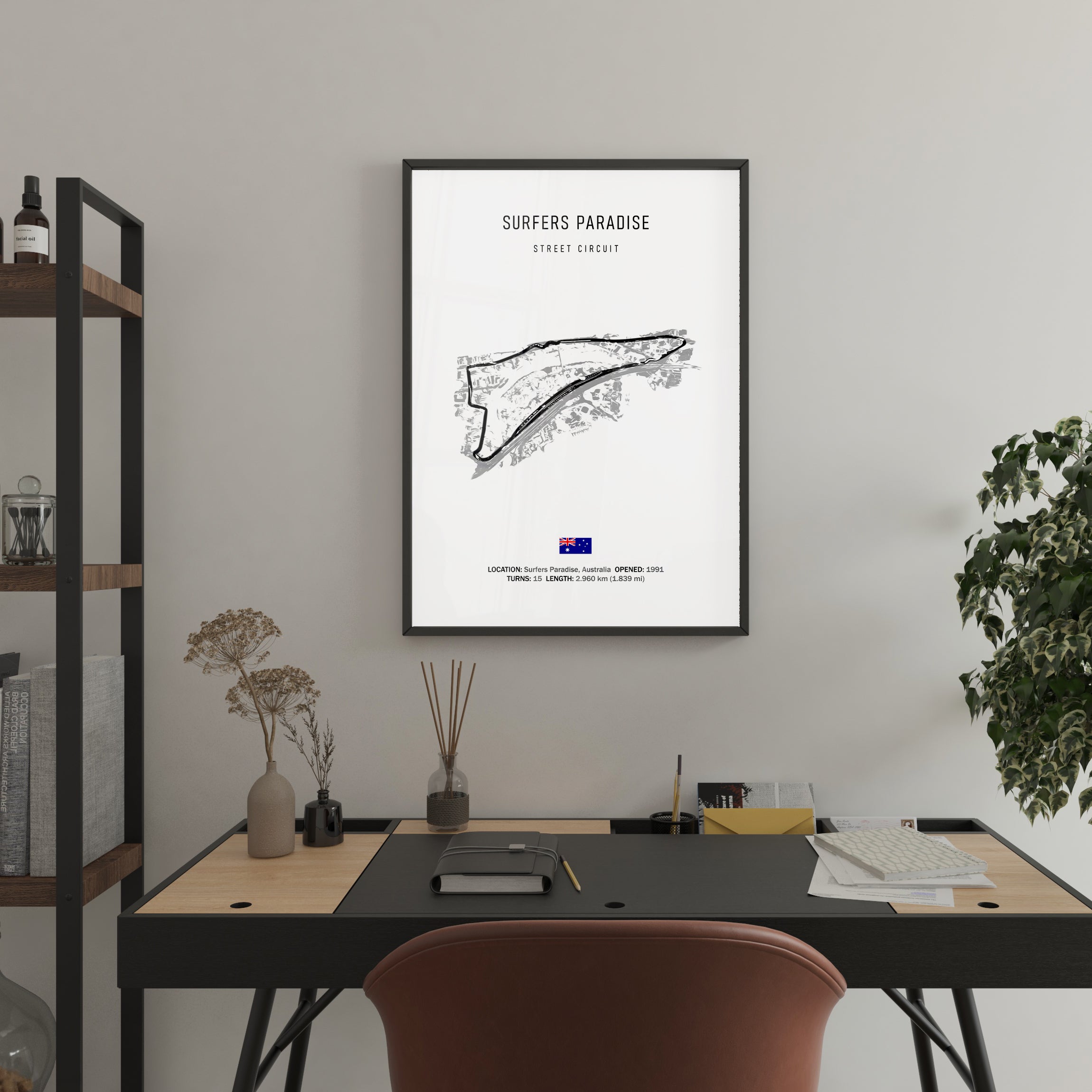 Surfers Paradise Street Circuit - Racetrack Print