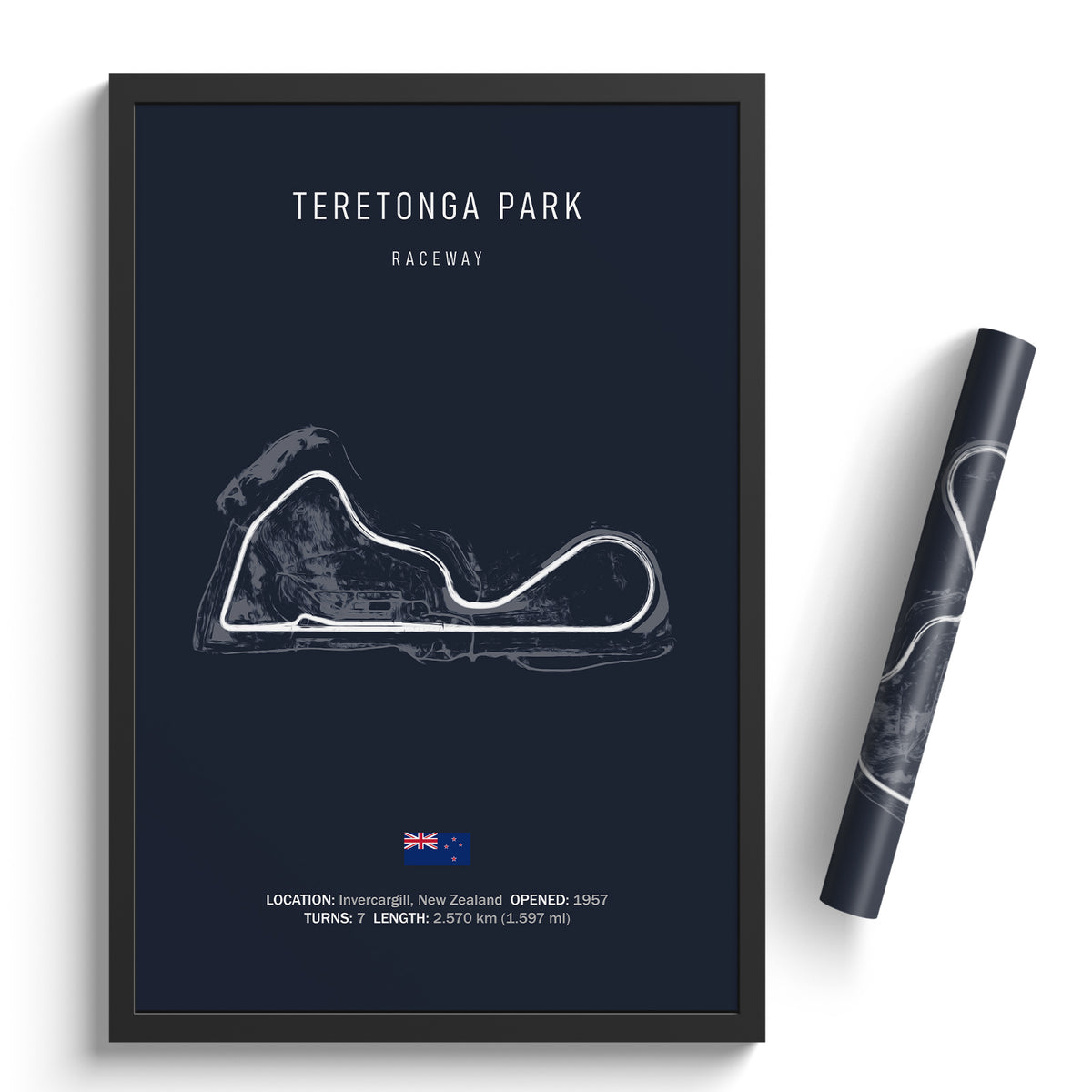Teretonga Park Raceway - Racetrack Print – Illustrated Tracks