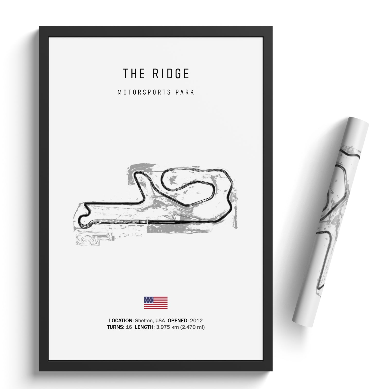 The Ridge Motorsports Park - Racetrack Print – Illustrated Tracks