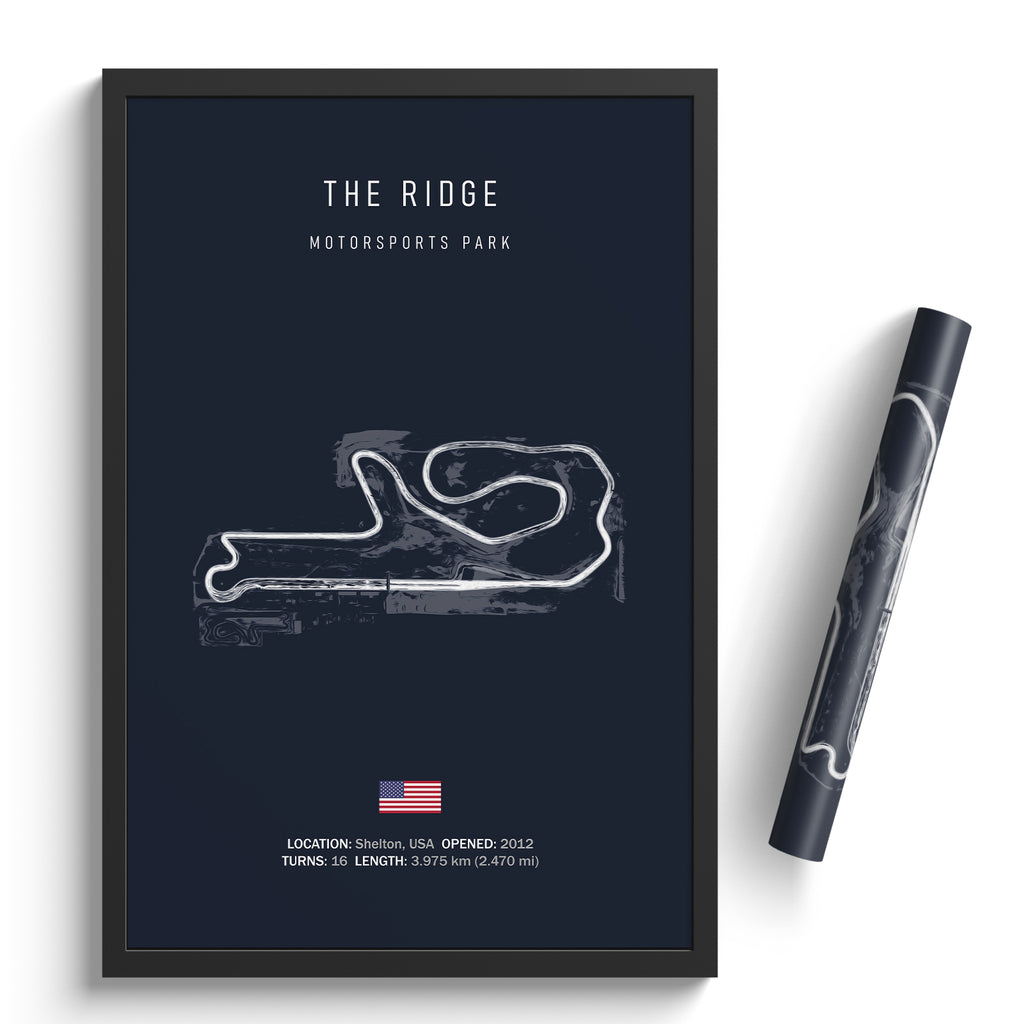 The Ridge Motorsports Park - Racetrack Print – Illustrated Tracks
