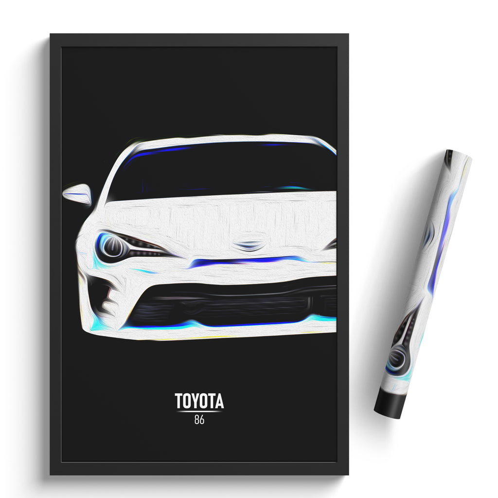 86 Decal Toyota 86 - Sports Car Print – Illustrated Tracks