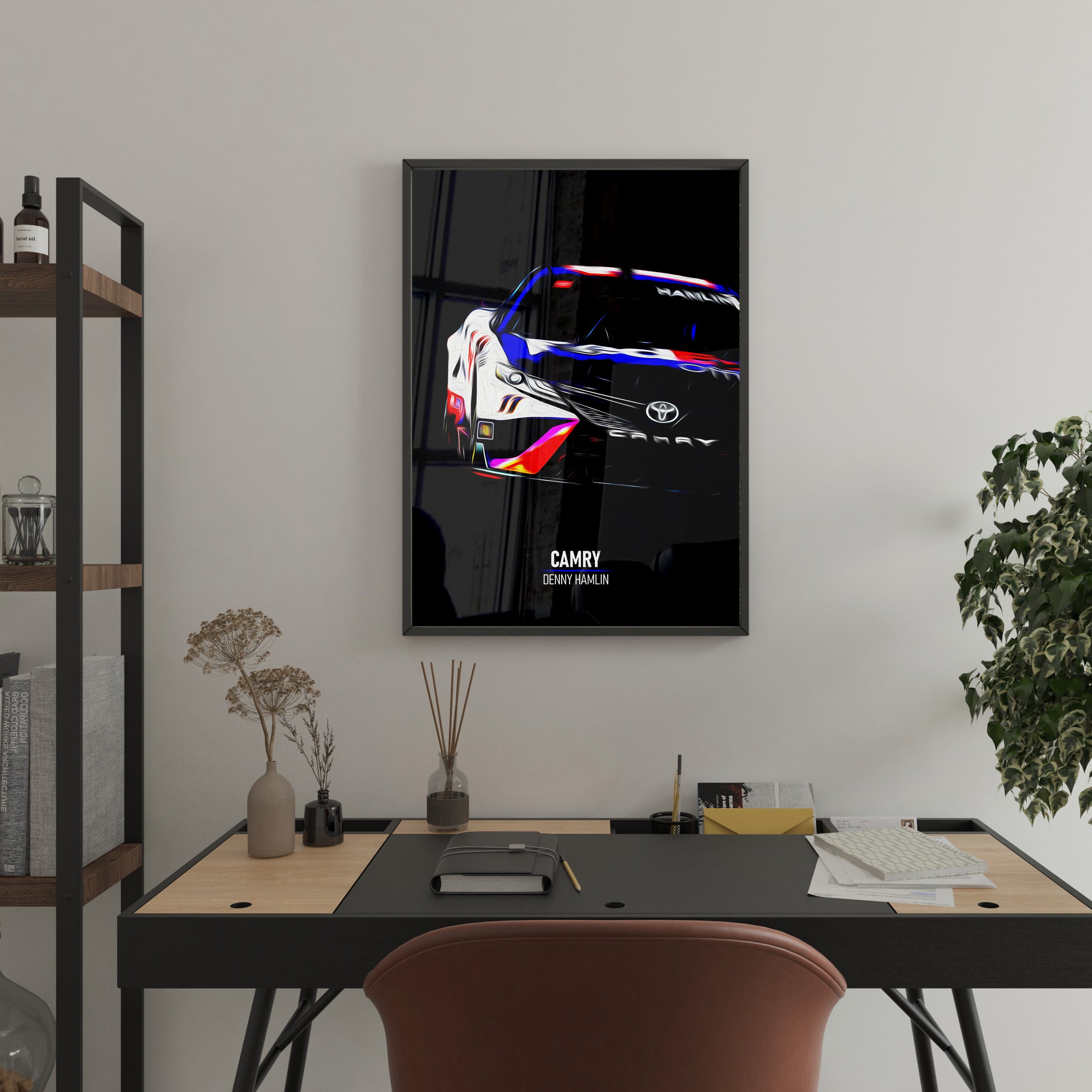 Toyota Camry Joe Gibbs Racing, Denny Hamlin 2022 - NASCAR Print
