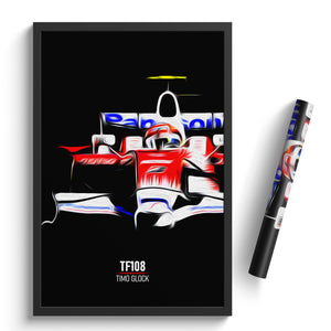 Toyota TF108, Timo Glock 2008 - Formula 1 Print