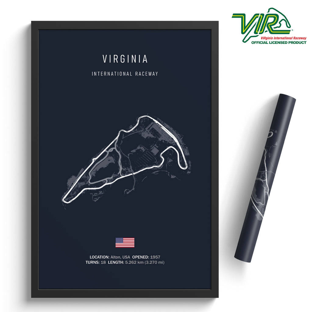 Virginia International Raceway - Racetrack Print – Illustrated Tracks