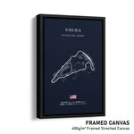 Load image into Gallery viewer, Virginia International Raceway - Racetrack Framed Canvas Print

