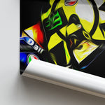 Load image into Gallery viewer, Valentino Rossi, Yamaha 2018 - MotoGP Print
