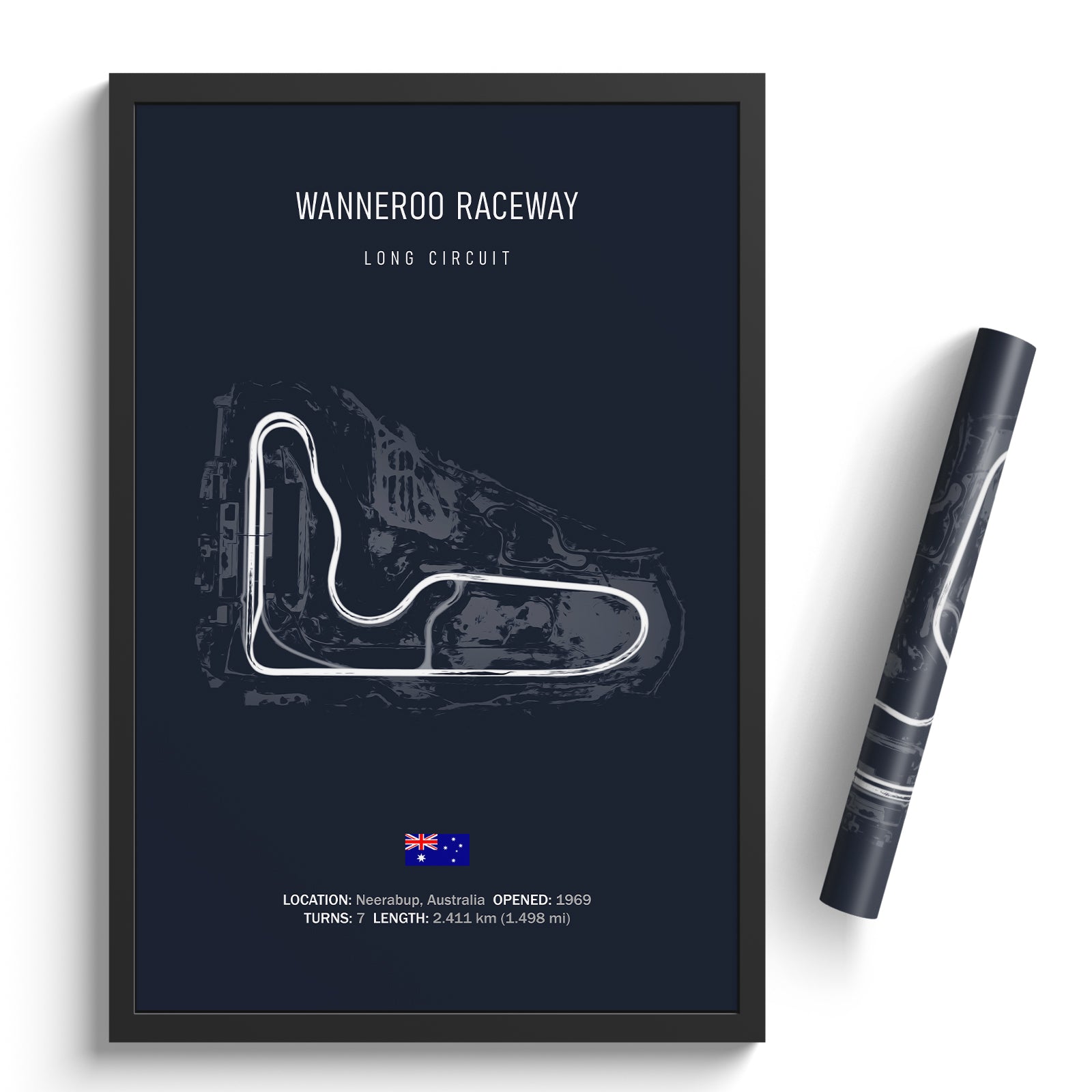 Wanneroo Raceway - Racetrack Print – Illustrated Tracks