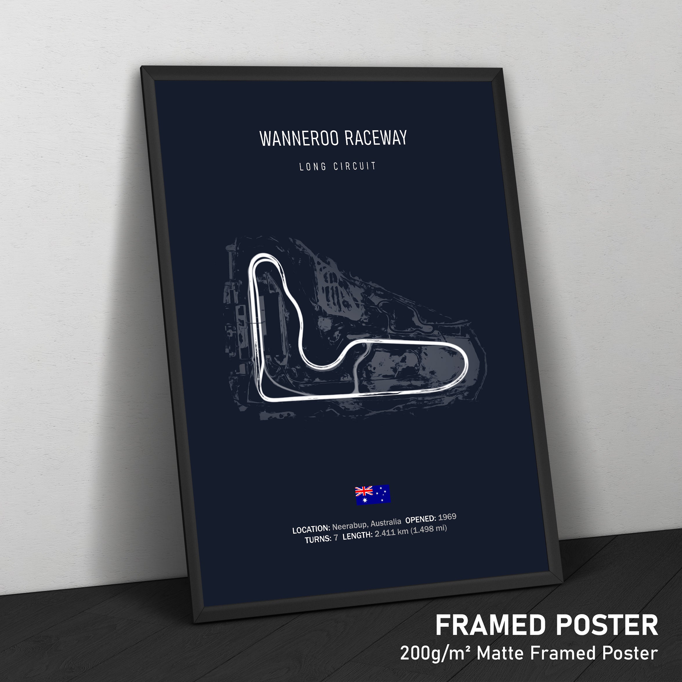 Wanneroo Raceway - Racetrack Print – Illustrated Tracks