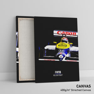 Williams FW11B, Nelson Piquet 1987 - Formula 1 Print