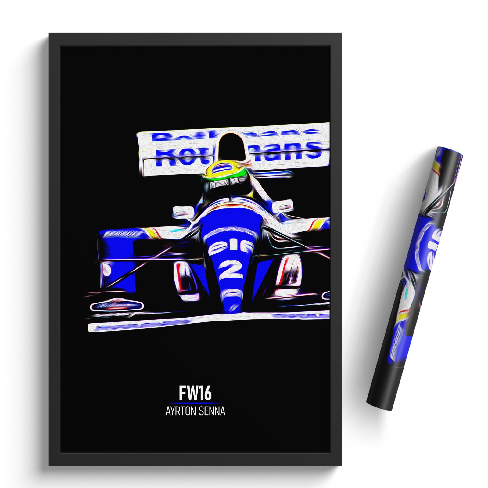 Williams FW16, Ayrton Senna 1994 - Formula 1 Print