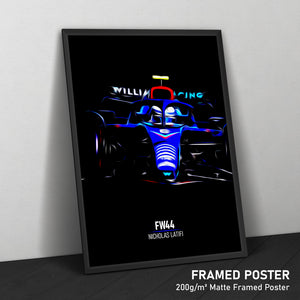 Williams FW44, Nicholas Latifi 2022 - Formula 1 Print