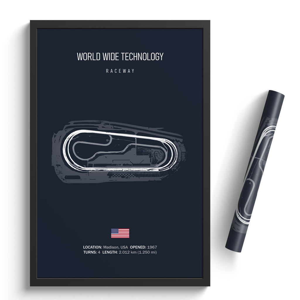 World Wide Technology Raceway - Racetrack Print – Illustrated Tracks