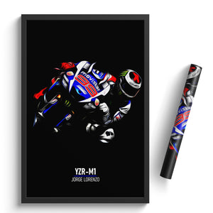 Yamaha YZR-M1, Jorge Lorenzo 2015 - MotoGP Print