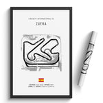 Load image into Gallery viewer, Circuito Internacional De Zuera - Racetrack Print
