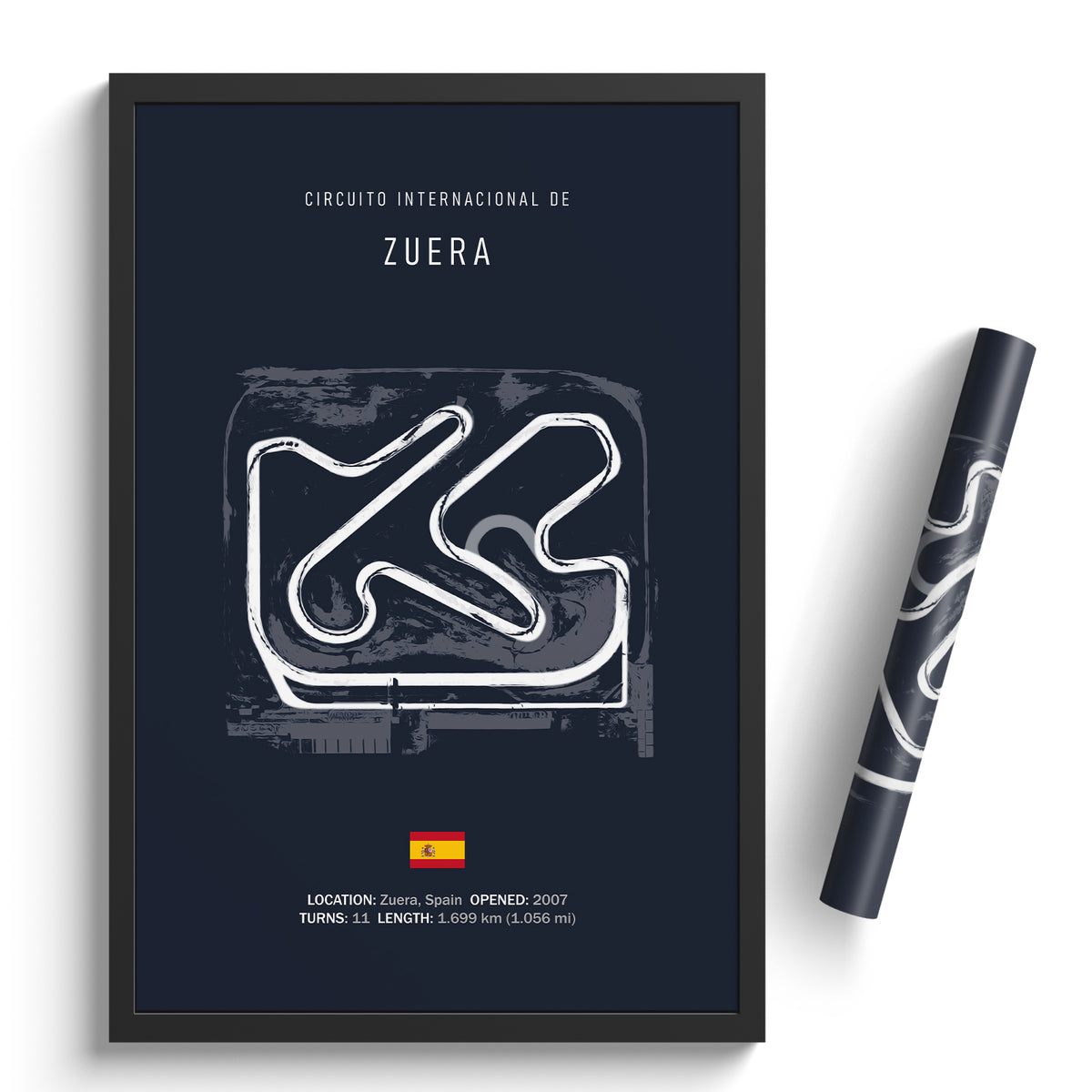 Circuito Internacional De Zuera - Racetrack Print – Illustrated Tracks